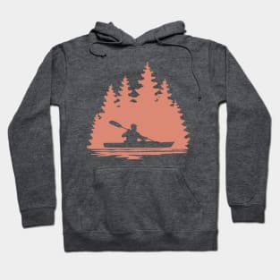 Kayaker Paddling on a Lake Hoodie